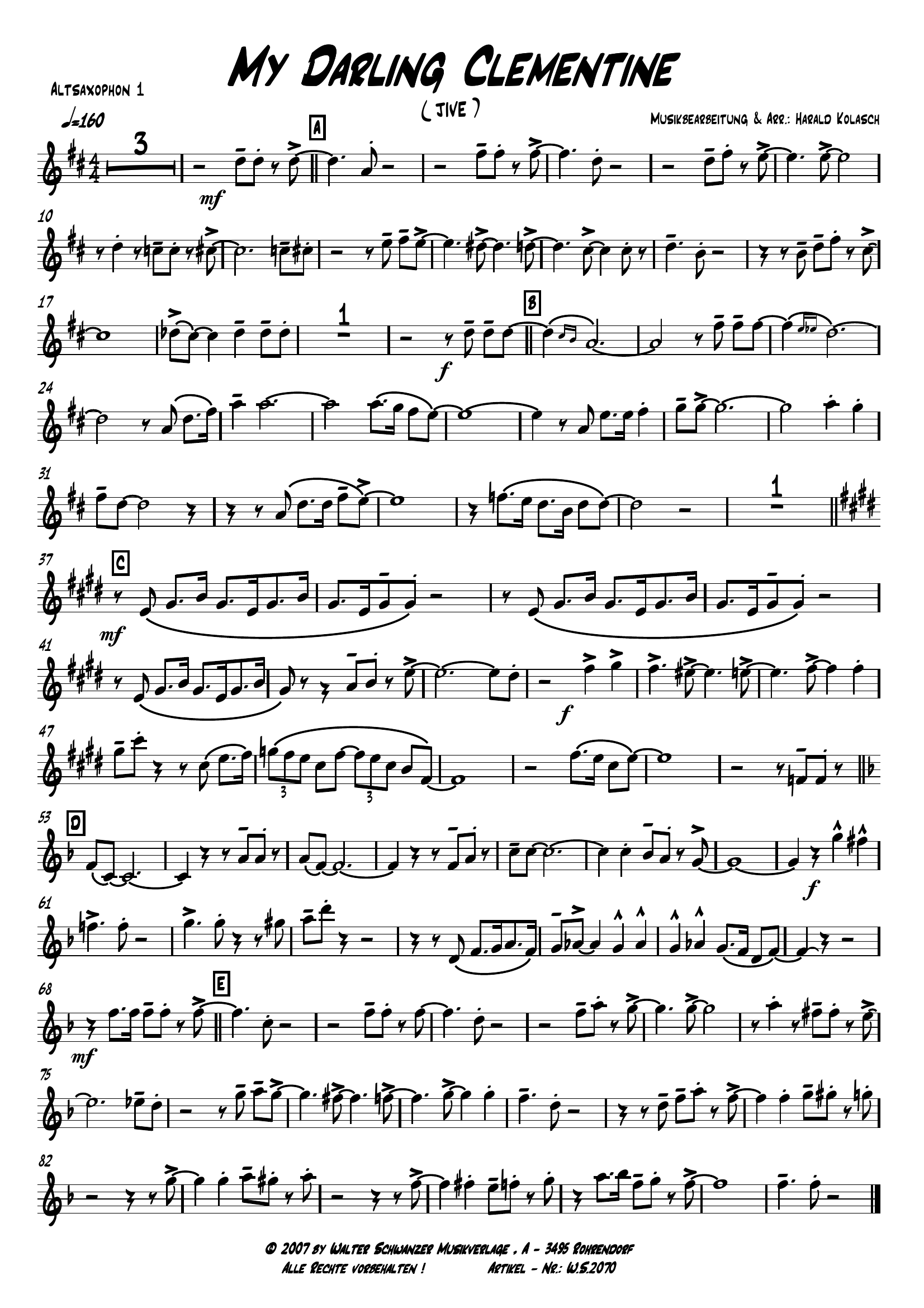 My Darling Clementine (H.Kolasch)