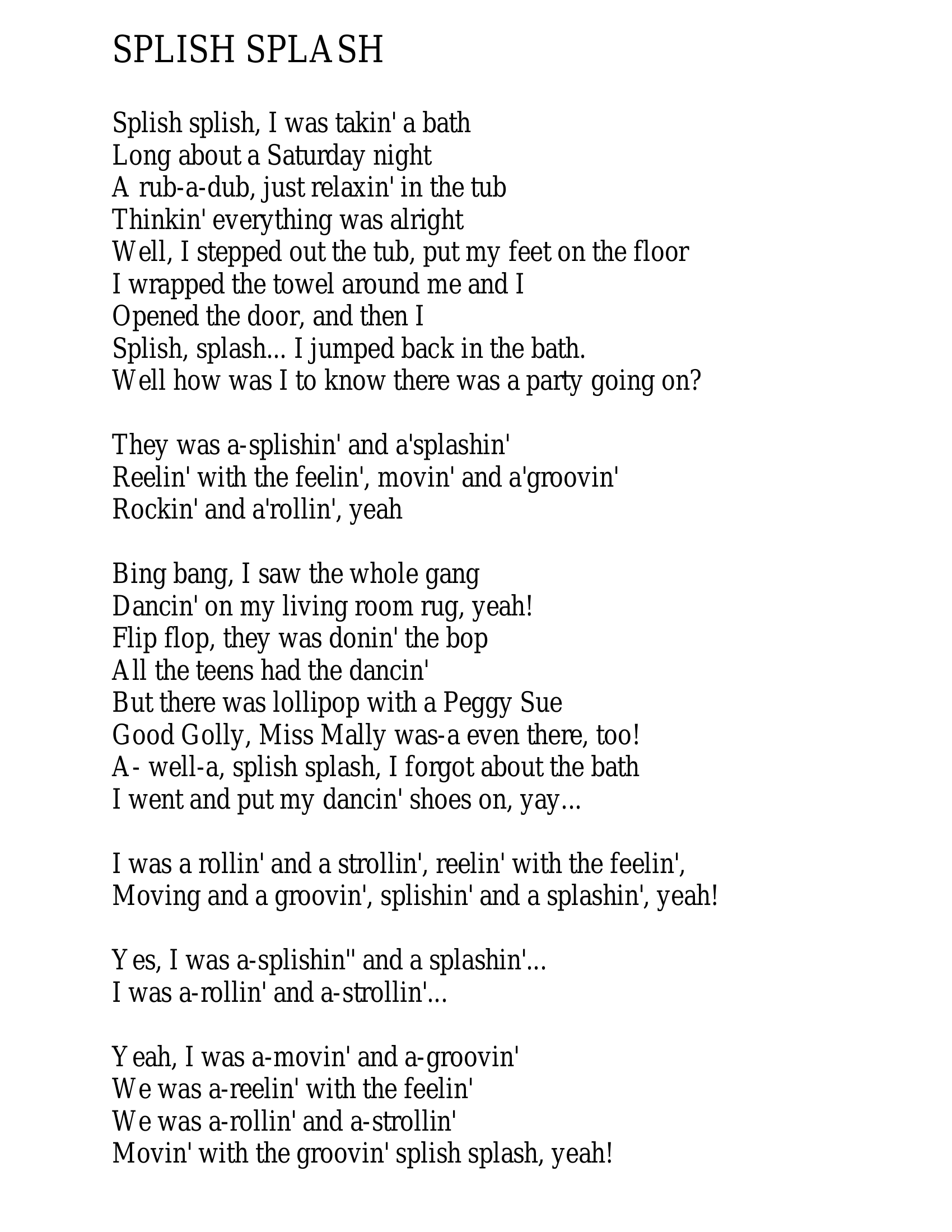 Splish Splash (B.Darin)