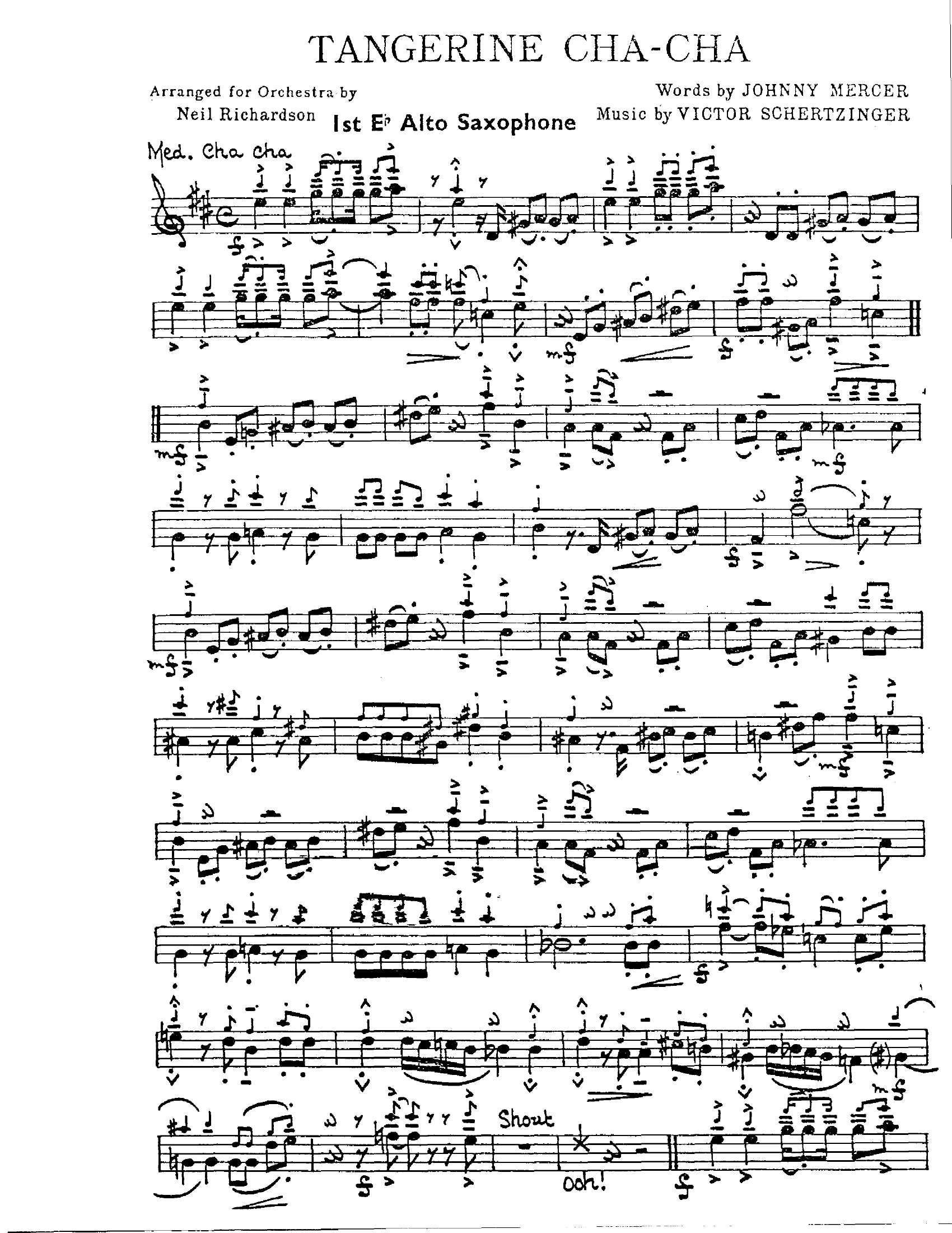 Tangerine Cha-Cha (N.Richardson) No Drums