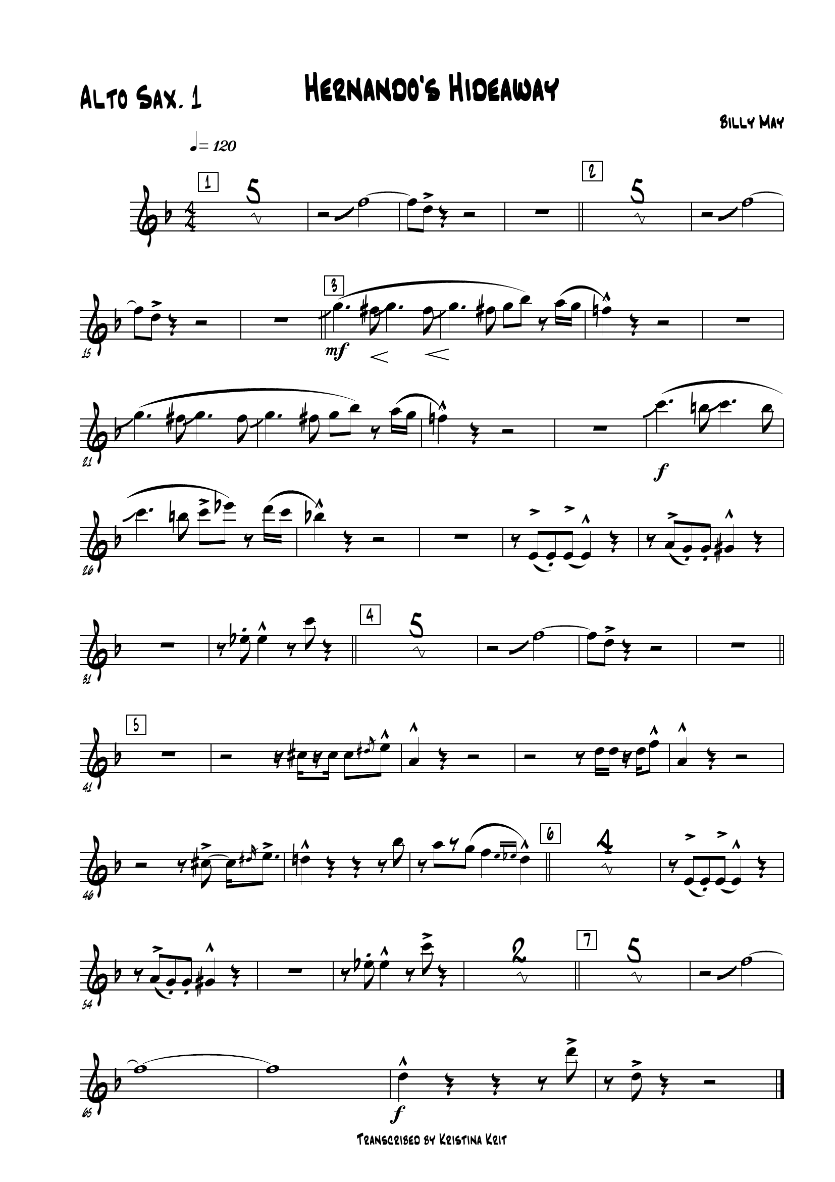 Hernando's Hideway (B.May) Mambo