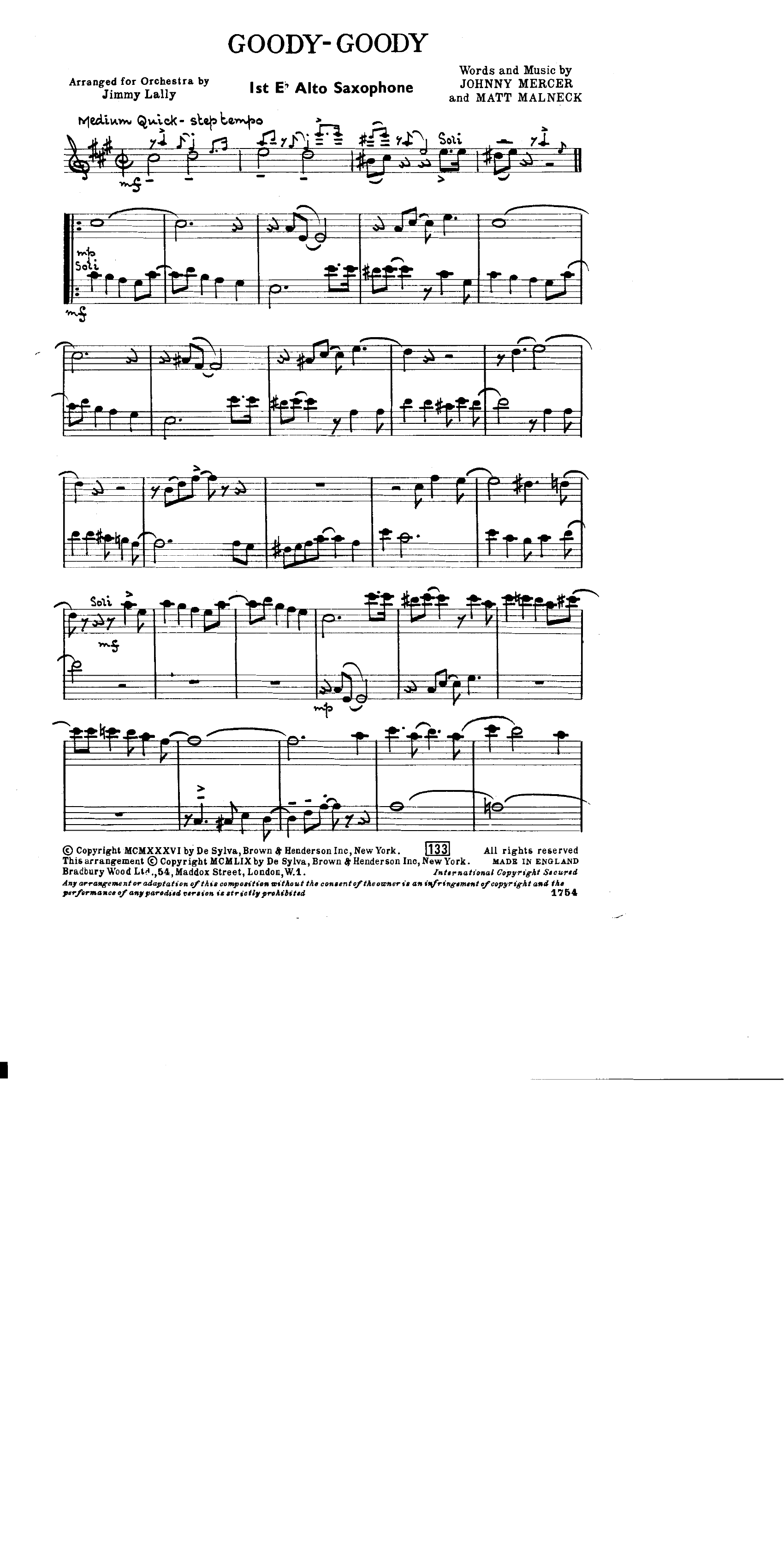 Goody Goody (J.Lally)