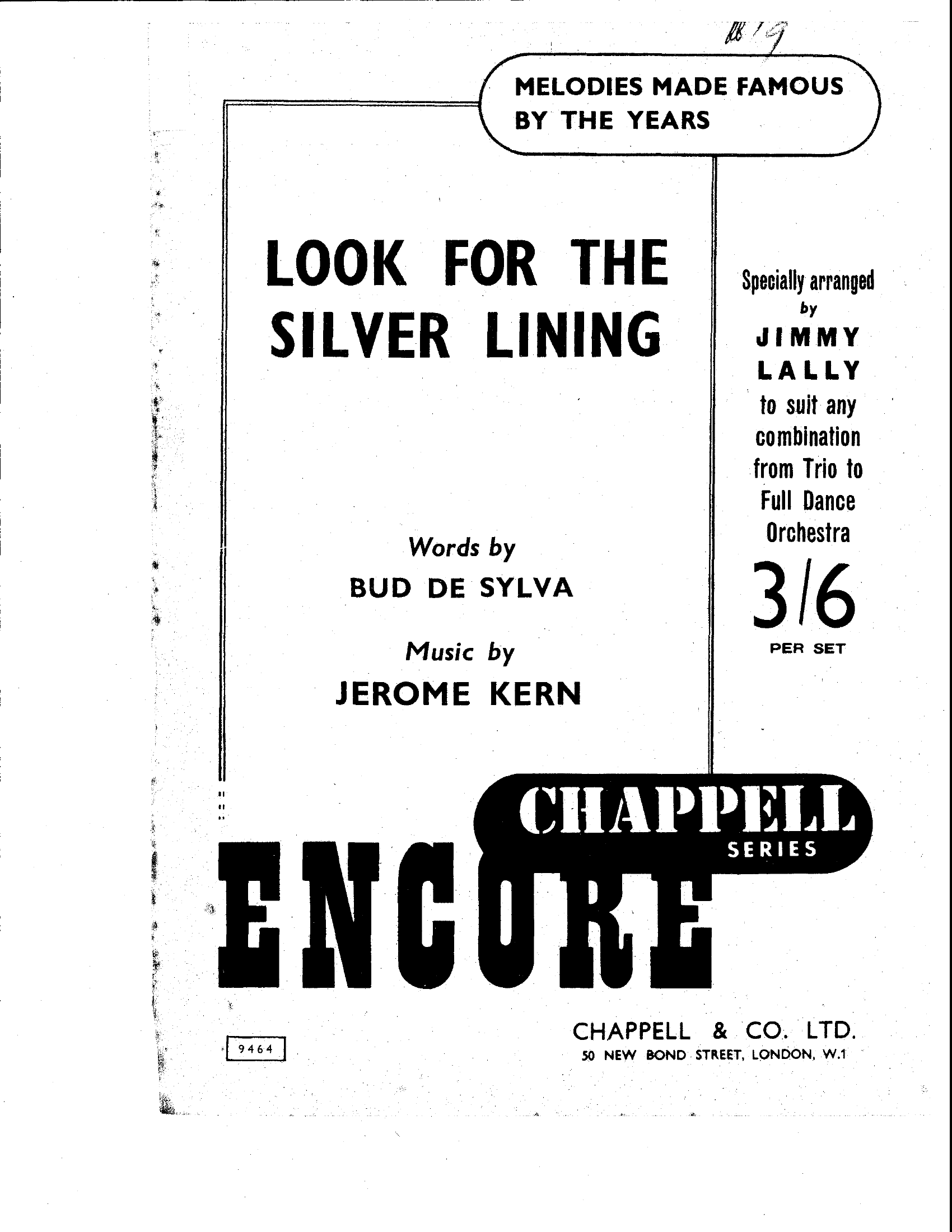 Look For The Silver Lining (J.Lally)