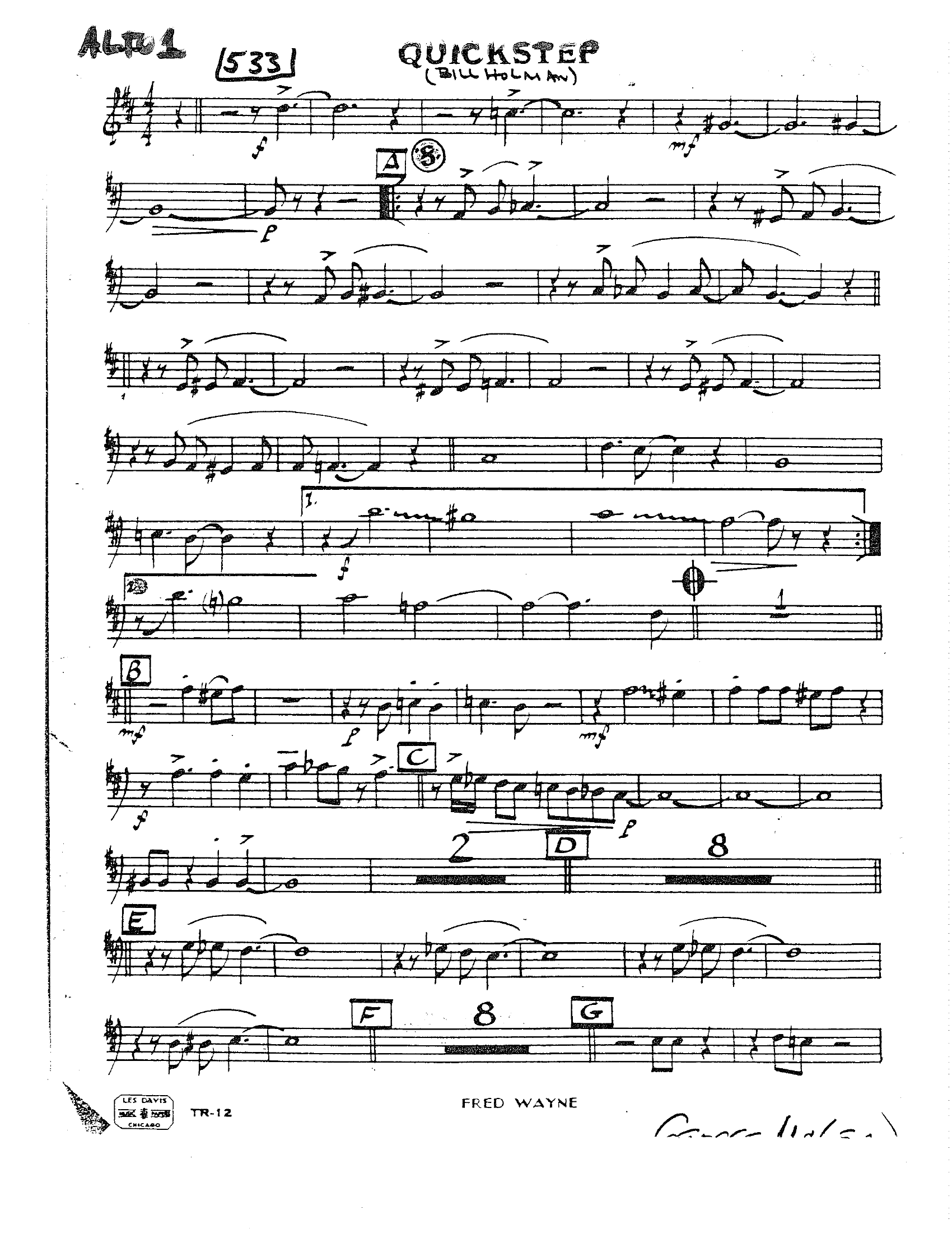 Quickstep (B.Holman) Arr.George McLean