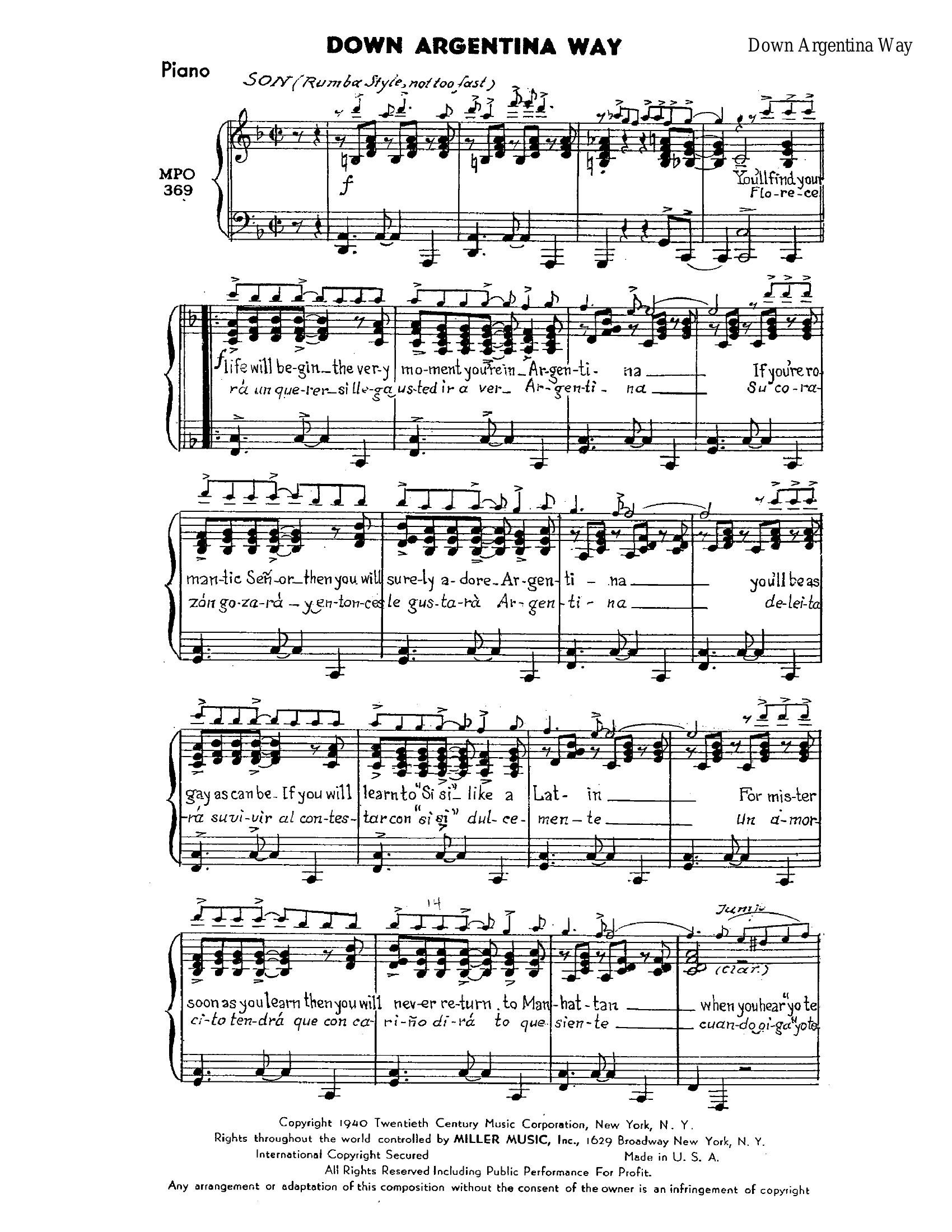 Down Argentina Way (J.Mason)