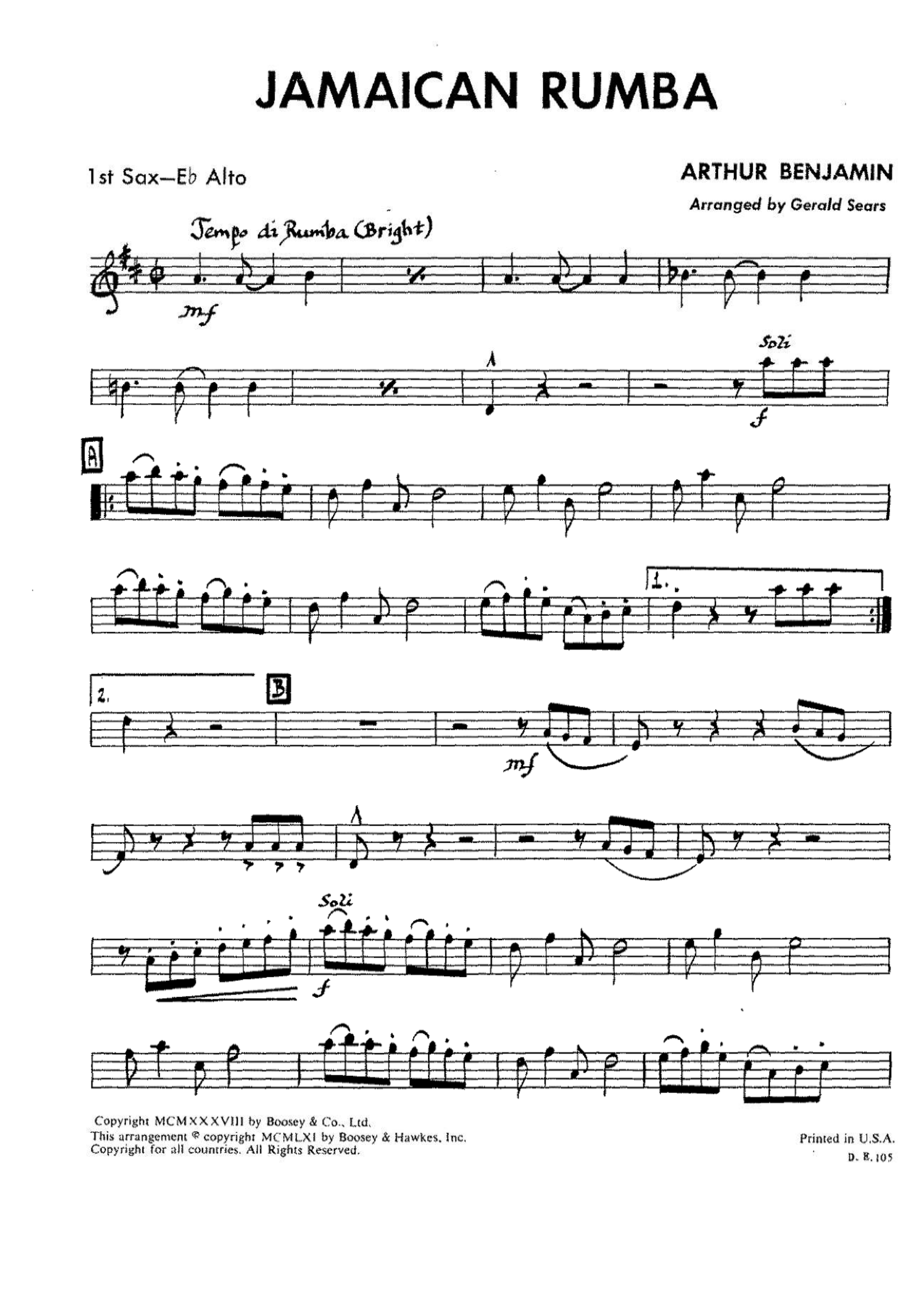 Jamacian Rhumba (G.Sears)