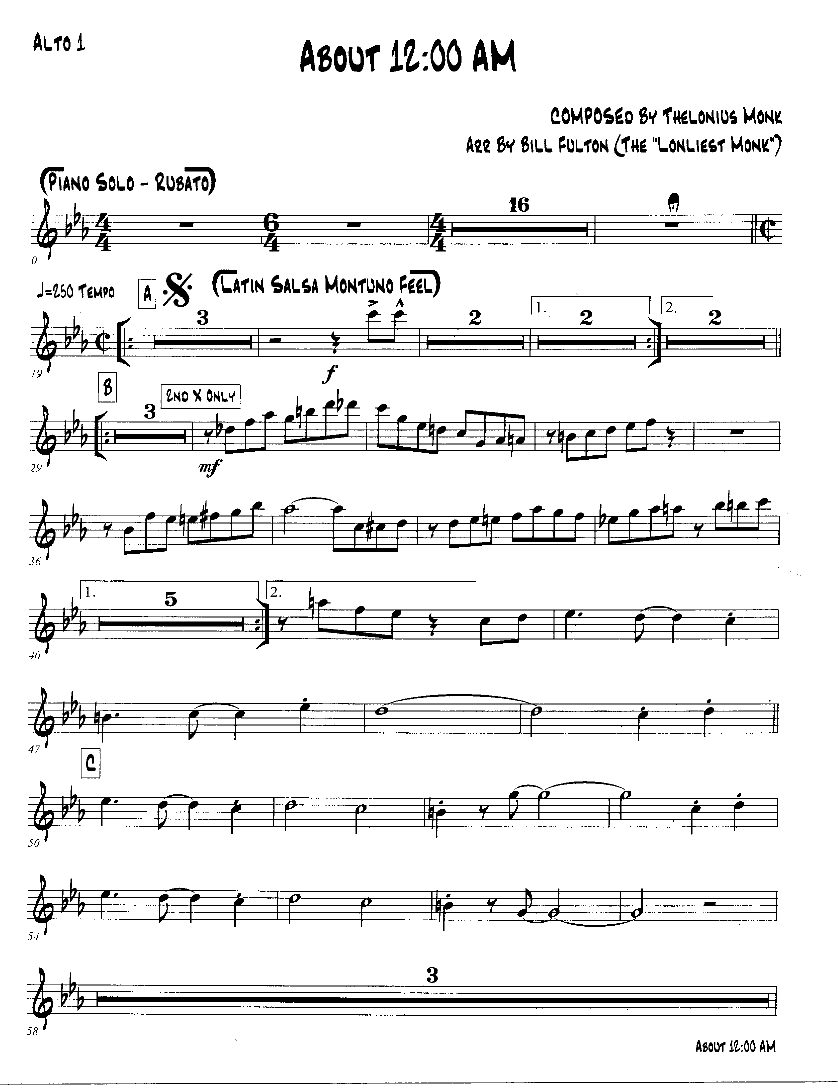 About 12-00 AM (B.Fulton) salsa