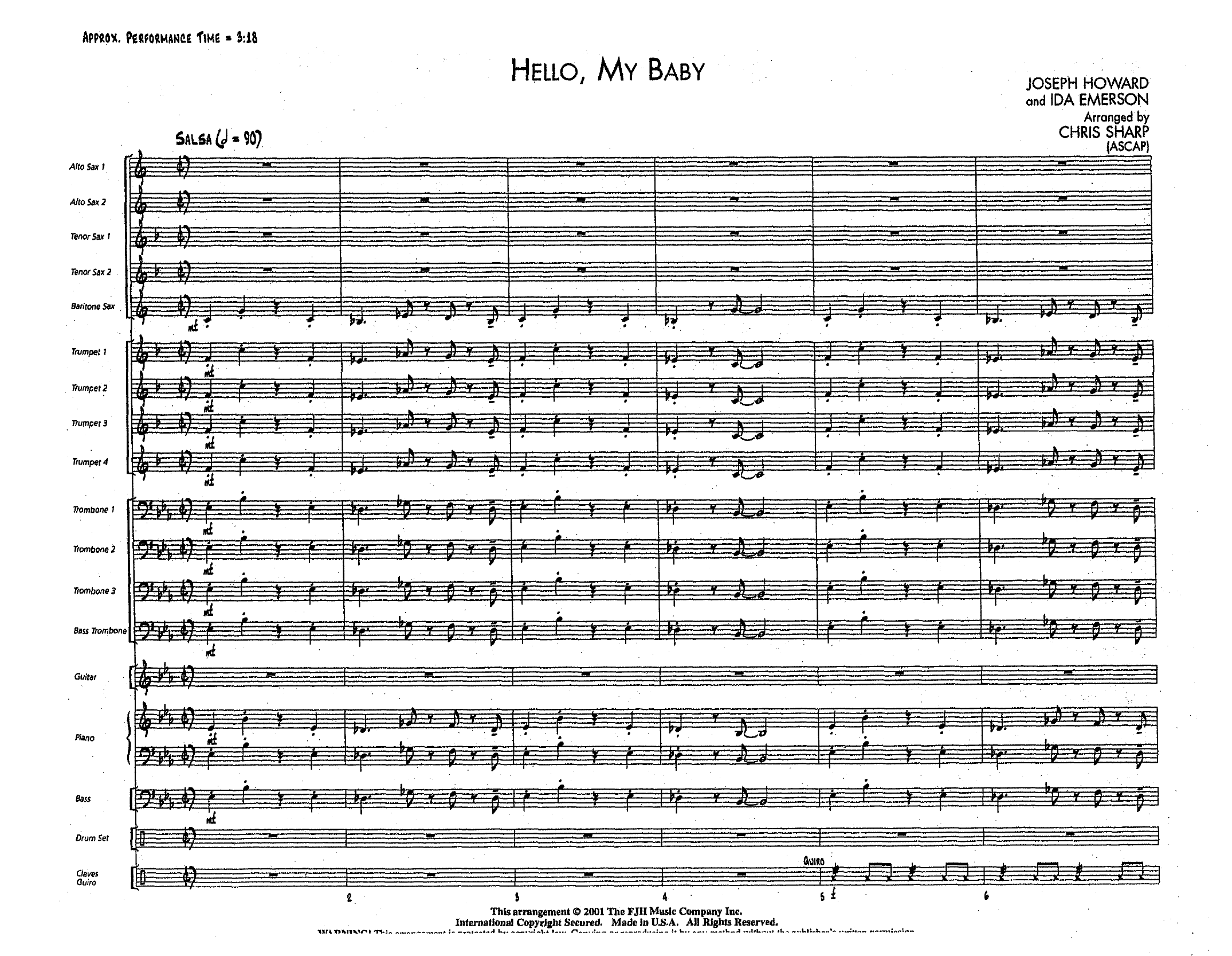 Hello, My Baby (C.Sharp) salsa