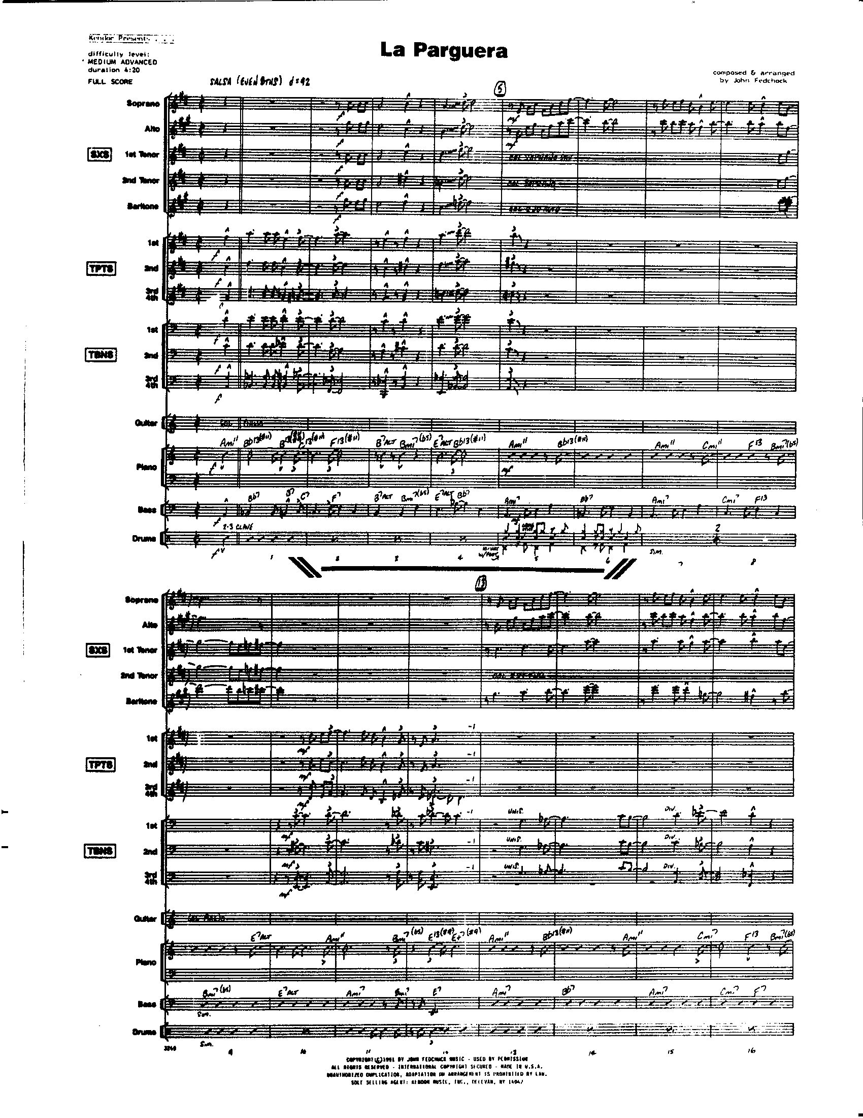 La Parguera (J.Fedchock) mp3 salsa