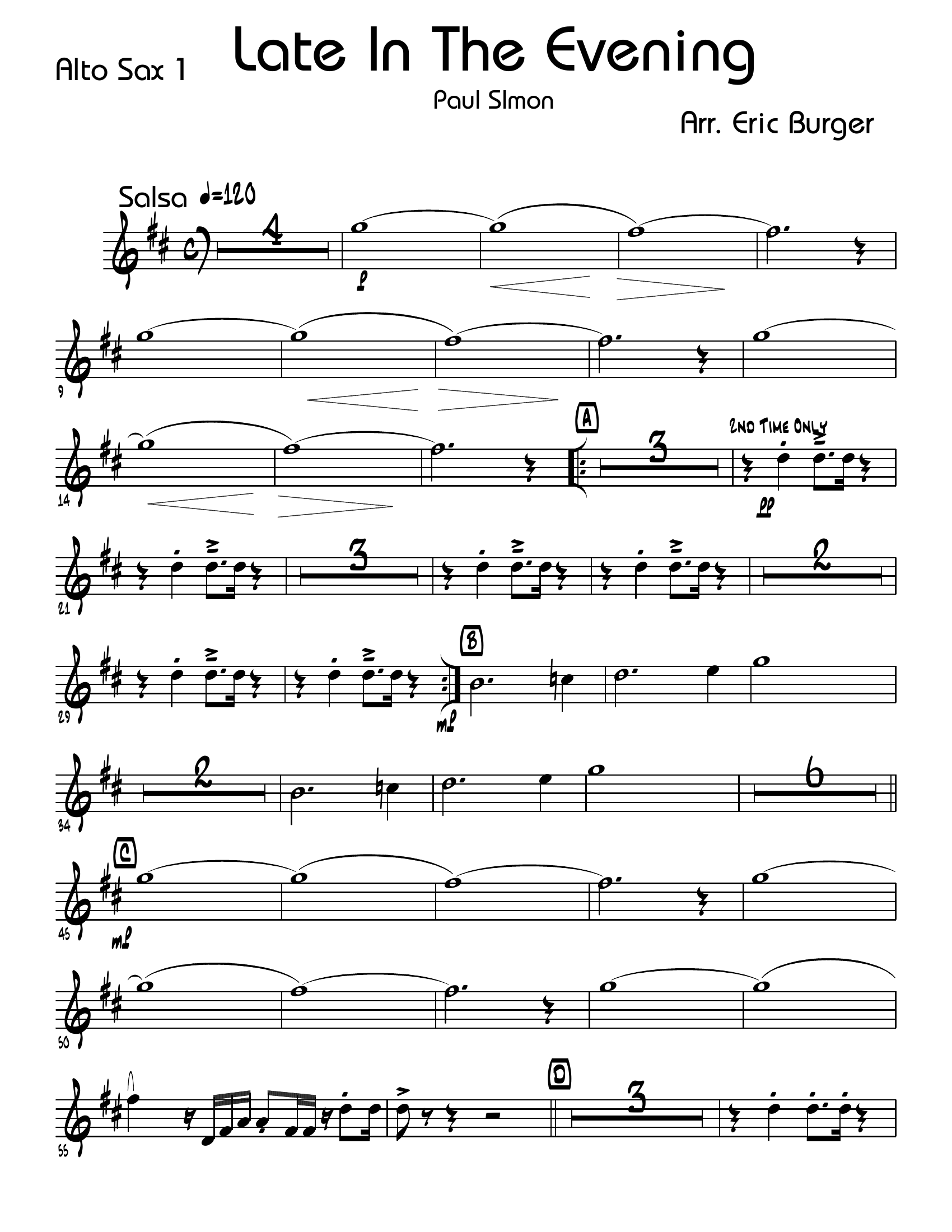 Late In The Evening (E.Burger) salsa