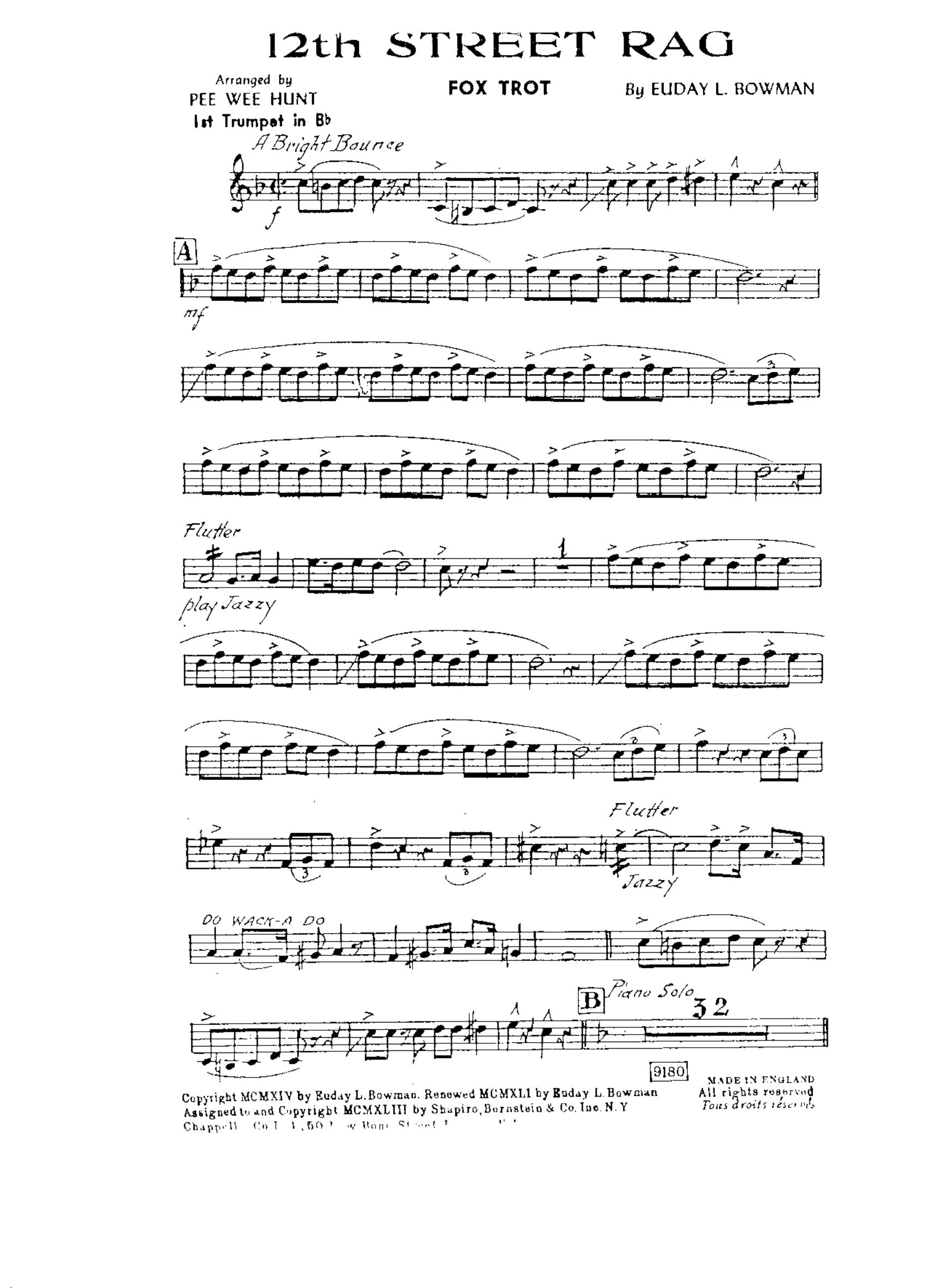 12th Street Rag (P.W.Hunt)