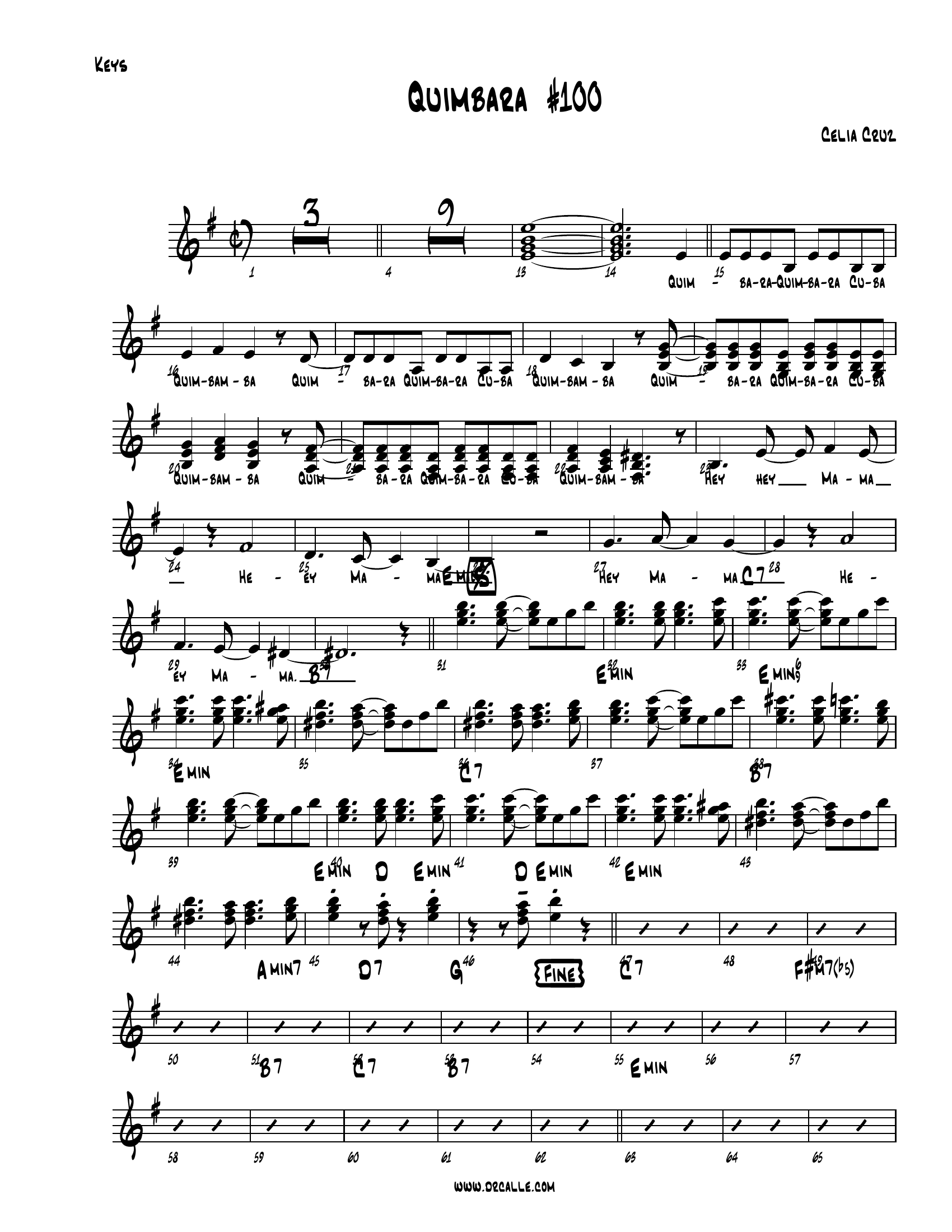 Quimbara (Celia Cruz) vocal