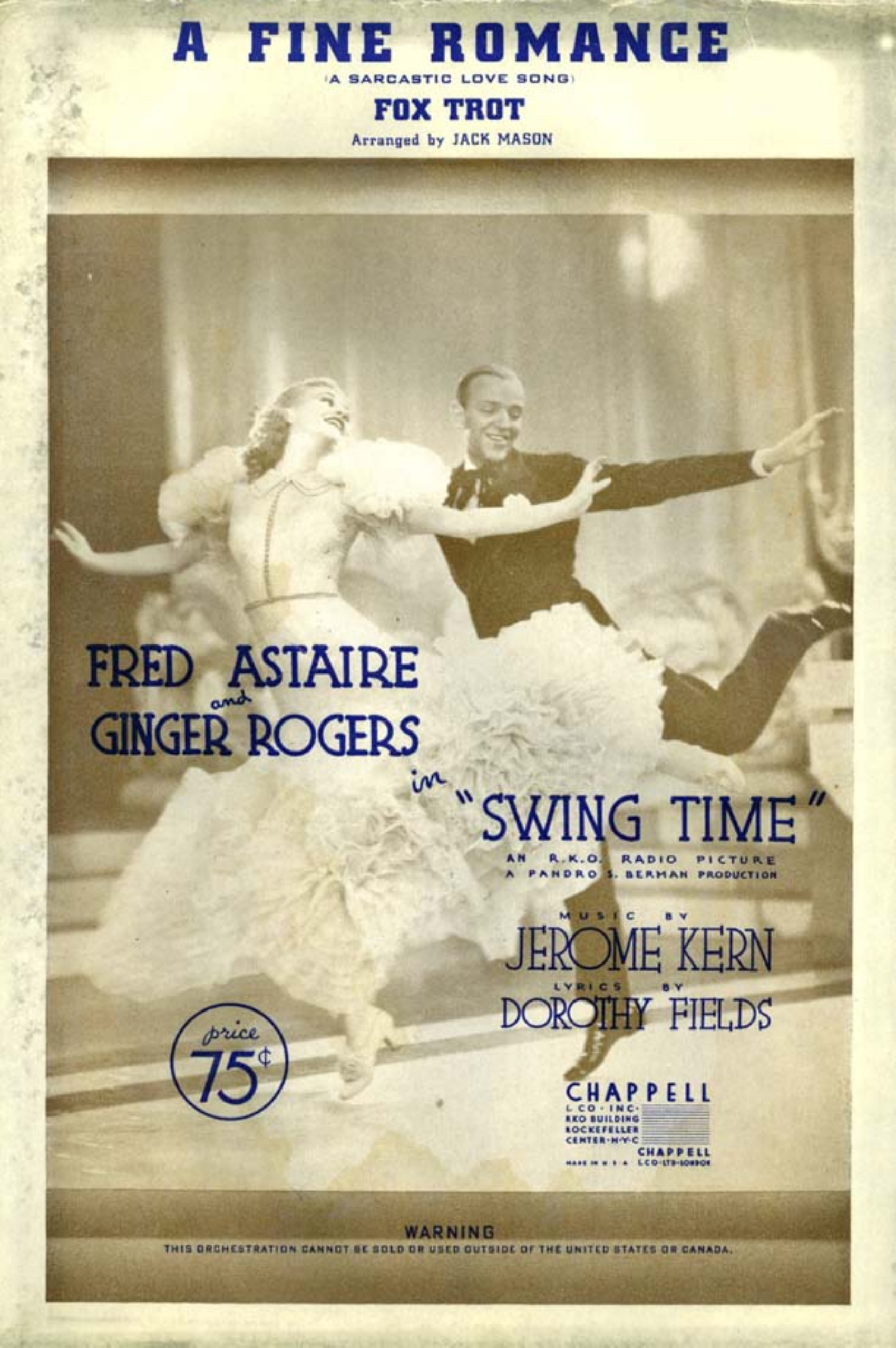 A Fine Romance (J.Mason) vocal Trio with Strings