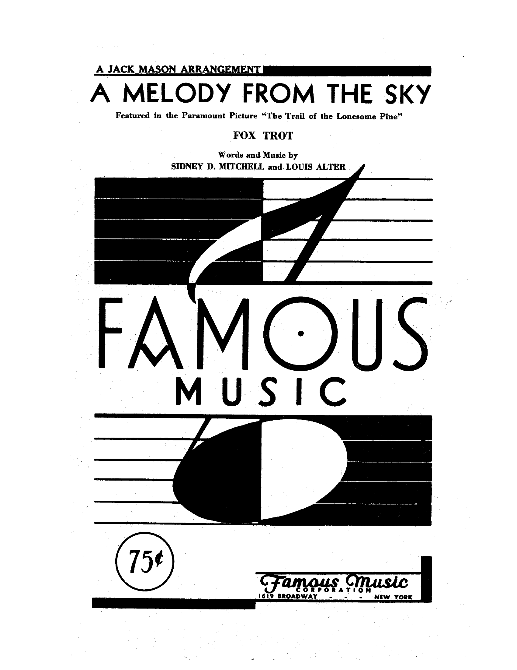 A Melody From The Sky (J.Mason) Male Trio Vocal - Foxtrot