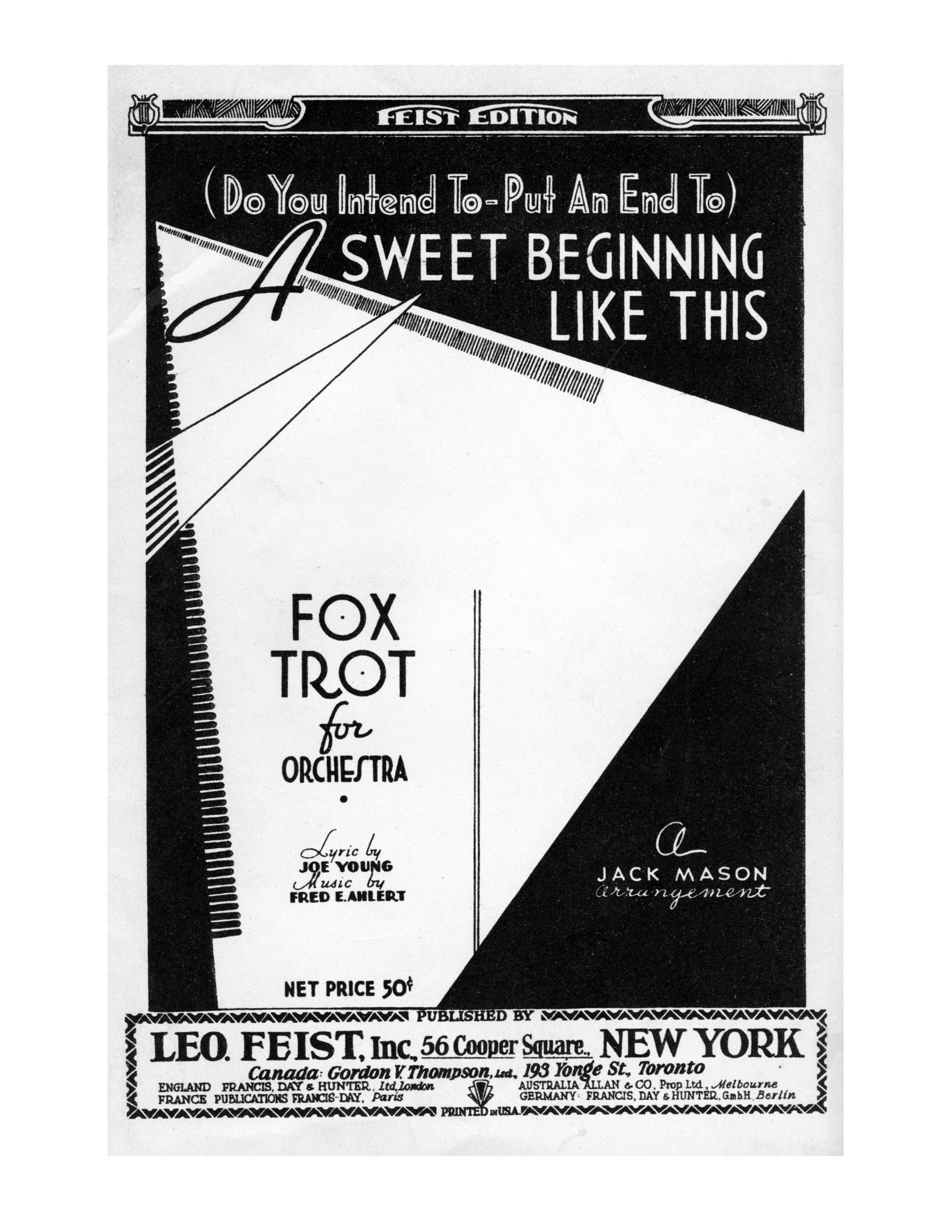 A Sweet Beginning Like This (J.Mason) Violins - Foxtrot