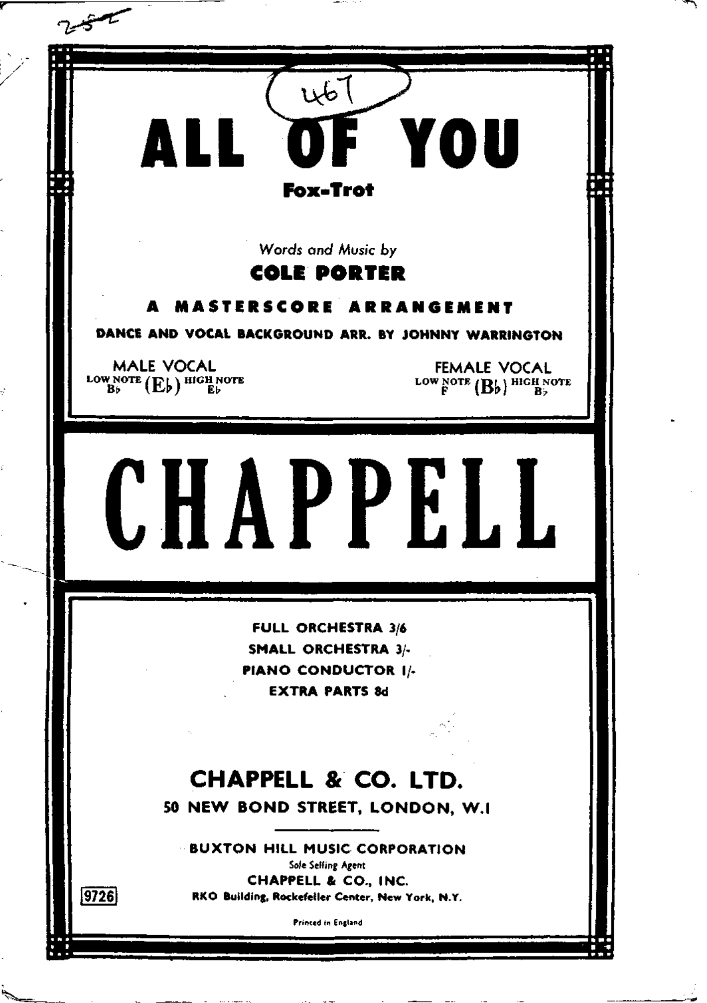 All Of You (J.Warrington)